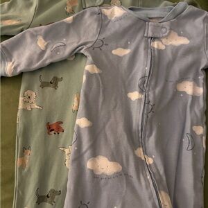 Cloud and Dog Print Kids Pajamas